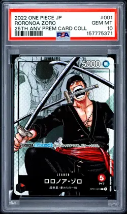 2022 One Piece JP 25th Anv Prem Roronoa Zoro 001 Manga Promo PSA 10 Gem Mint - Image 1