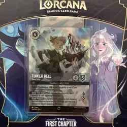 Disney Lorcana TCG Tinker Bell -Giant Fairy Enchanted Foil 216/204 First Chapter - Image 1