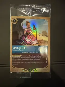 Disney Lorcana Wilds Unknown Cinderella Resourceful Traveler Prerelease Promo - Image 1