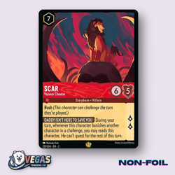 Scar - Vicious Cheater 125/204 Non-Foil Legendary Floodborn LP Disney Lorcana - Image 1