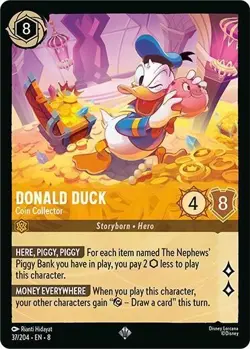 Disney Lorcana TCG Reign of Jafar - Donald Duck - Coin Collector 37/204 - Image 1