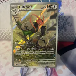 Pokemon TCG - Unfezant - 150/086 - Illustration Rare - SV: Black Bolt Clean NM - Image 1