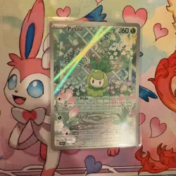 Pokemon TCG Petilil 091/086 Illustration Rare SV10.5: Black Bolt MINT/Near Mint - Image 1