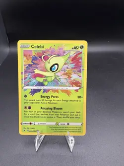 Pokemon TCG Celebi 009/185 Amazing Rare Holo SWSH 04 Vivid Voltage NM - Image 1