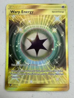 Warp Energy - 123/111 - Pokemon Crimson Invasion Sun & Moon Secret Rare NM - Image 1