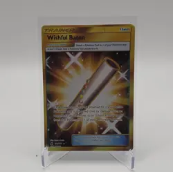 Pokemon Wishful Baton (Secret) 121/111 Crimson Invasion Holo NM/LP | Sun & Moon - Image 1