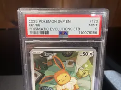 Eevee SVP-EN #173 - Prismatic Evolutions TCG - Pokemon Center ETB Promo - PSA 9 - Image 3