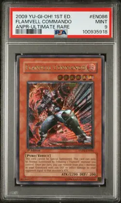 2009 Yu-Gi-Oh! Flamvell Commando Ancient Prophecy ANPR 1st Edition UTR PSA 9 - Image 1