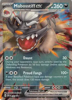 Mabosstiff ex 086 Holo Promo Scarlet & Violet Promo Pokemon Near Mint - Image 1