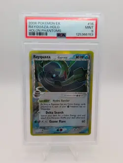PSA 9 MINT Rayquaza - (Delta Species) 16/110 Holon Phantoms Holo Pokemon - Image 1