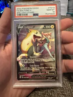 2022 Pokemon SWSH Brilliant Stars #TG13 FA Boltund V PSA 10 GEM MINT - Read Desc - Image 1