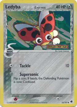 Heavily Played Ledyba (Delta Species) - 53/101 - Common - Reverse Holo Pokemon D - Image 1
