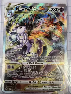 Pokemon Mewtwo VSTAR GG44/GG70 Crown Zenith Galarian Gallery Full Art Holo - Image 2