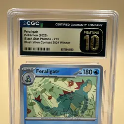 Feraligatr Promo Pokemon 2024 Illustration Contest Winner 213 CGC 10 Pristine - Image 2