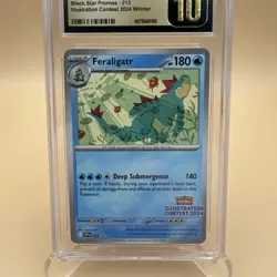 Feraligatr Promo Pokemon 2024 Illustration Contest Winner 213 CGC 10 Pristine - Image 3