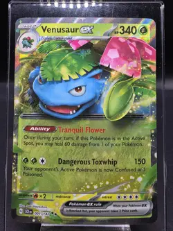 Pokemon TCG Venusaur EX 001/142 Stellar Crown Double Rare Holo NM - Image 1