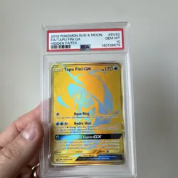 Pokemon Tapu Fini GX Hidden Fates SV92/SV94 Shiny Holo Rare PSA 10 English - Image 1
