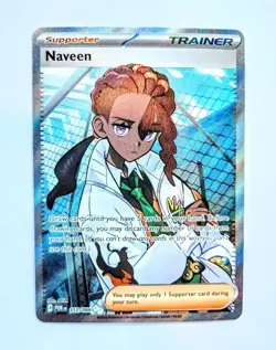 Naveen 112/088 Perfect Order Pokemon TCG Ultra Rare Full Art Trainer HOLO NM - Image 1