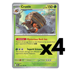 4x Crustle - 012/182 - SV10: Destined Rivals (DRI) Pokemon Playset x4 - Image 1