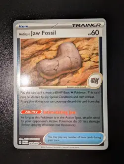 Antique Jaw Fossil 068/088 Common Perfect Order Pokemon Reverse Holo Near Mint - Image 1