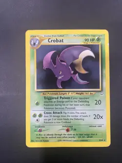 Pokemon TCG Crobat Neo Revelation 04/64 Holo Rare 90 HP Unlimited English - Image 1