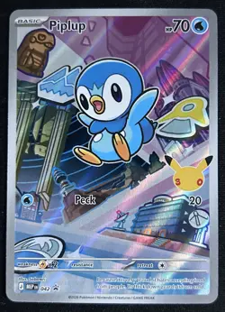Pokemon TCG: First Partner: Mega MEP 042: Piplup Black Star Promo (NM) - Image 1