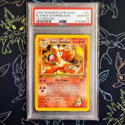 PSA 10 - Pokemon Gym Challenge Blaine's Charmeleon 1st Edition - Image 1