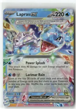 Lapras ex 32/142 Double Rare Stellar Crown Pokemon Near Mint - Image 1
