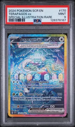 2024 Pokemon Stellar Crown Terapagos EX Special Illustration Rare PSA 9 #170 - Image 1