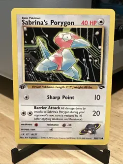 Pokemon TCG Sabrina's Porygon 1st Edition Gym Challenge 98/132 Common NM/LP+ - Image 1