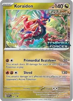 Koraidon (Prerelease) [Staff] 091 Holo Promo Scarlet & Violet Promo Pokemon NM/M - Image 4