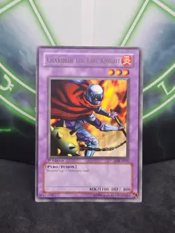 Yugioh Charubin The Fire Knight LOB-A015 Rare 1st Edition NM - Image 1