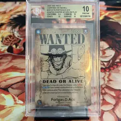 Portgas.D.Ace (SP) OP13 *ERROR* Wanted Poster One Piece English BGS 10 PRISTINE - Image 1