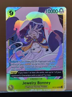 One Piece Jewelry Bonney Alternative Art Parallel Holo Op13-108 NM English *NEW* - Image 2