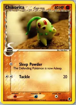 Pokemon Card - Chikorita 44/101 Dragon Frontiers Common Lightly Played - Image 1