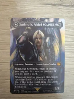 MTG Final Fantasy ARTIST BORDERLESS M Sephiroth, Fabled SOLDIER #0317 - Image 1