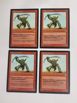 MTG Playset 4x Raging Goblin (Portal/Red/C) - BGM - Image 1