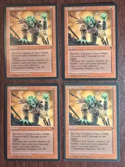 (4x) Goblin Grenade III - MtG Fallen Empires - Common NM 1994 - Image 1
