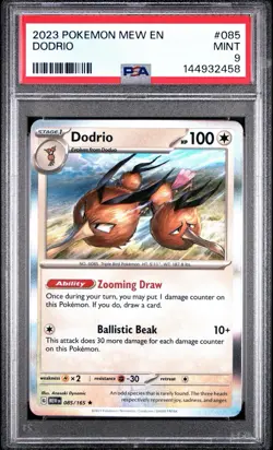 2023 POKEMON MEW EN-151 #085 DODRIO PSA 9 - Image 1