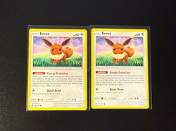 2 x Eevee 101/149 Pokemon Sun & Moon Base Set - Image 1