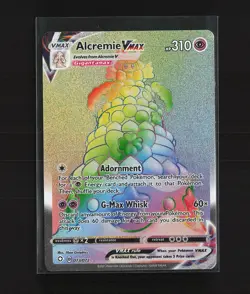 2021 Pokemon Alcremie VMAX (Secret) 073/072 Shining Fates Holo Rare Rainbow - Image 1