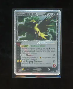 2004 Pokemon EX Team Rocket Returns Rocket's Zapdos EX 106/109 Holo Foil - Image 1