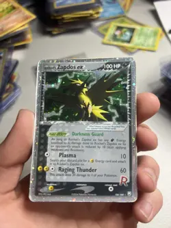 2004 Pokemon EX Team Rocket Returns Rocket's Zapdos EX 106/109 Holo Foil - Image 3