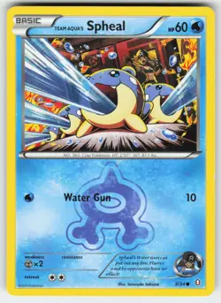 Team Aqua's Spheal 3/34 Common Double Crisis Pokemon Lightly Played - Image 1