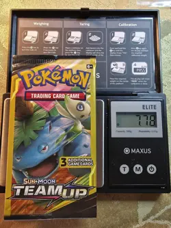 🔥💎 HEAVY Pokemon Team Up Booster Pack 7.84g ⚡ POSSIBLE HOLO 🔥 SEALED 💎🔥 - Image 1