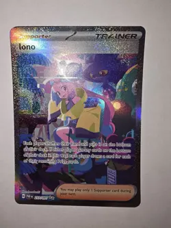 Pokemon Iono 237/091 SV: Paldean Fates SIR Full Art Holo English - Image 1
