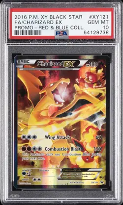 2016 POKEMON XY BLACK STAR PROMO #XY121 FULL ART/CHARIZARD EX PSA 10 - Image 1