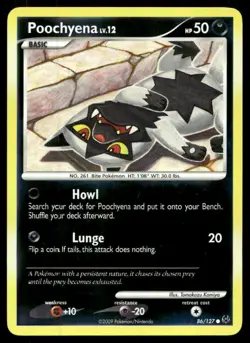 Poochyena Platinum Reverse Holo 86/127 Pokemon TCG - Image 1