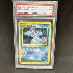 Pokemon Feraligatr Holo Foil 2000 Pokemon Neo Genesis 1st Edition #5 PSA 7 NM - Image 1