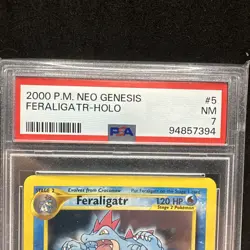 Pokemon Feraligatr Holo Foil 2000 Pokemon Neo Genesis 1st Edition #5 PSA 7 NM - Image 3